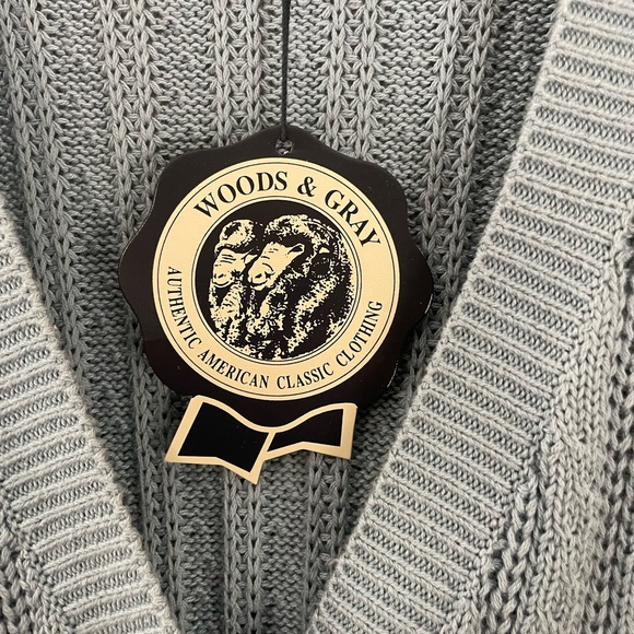 Woods & Grey Cardigan Button Up Sweater w/Pockets NWT Size Medium - Picture 3 of 10